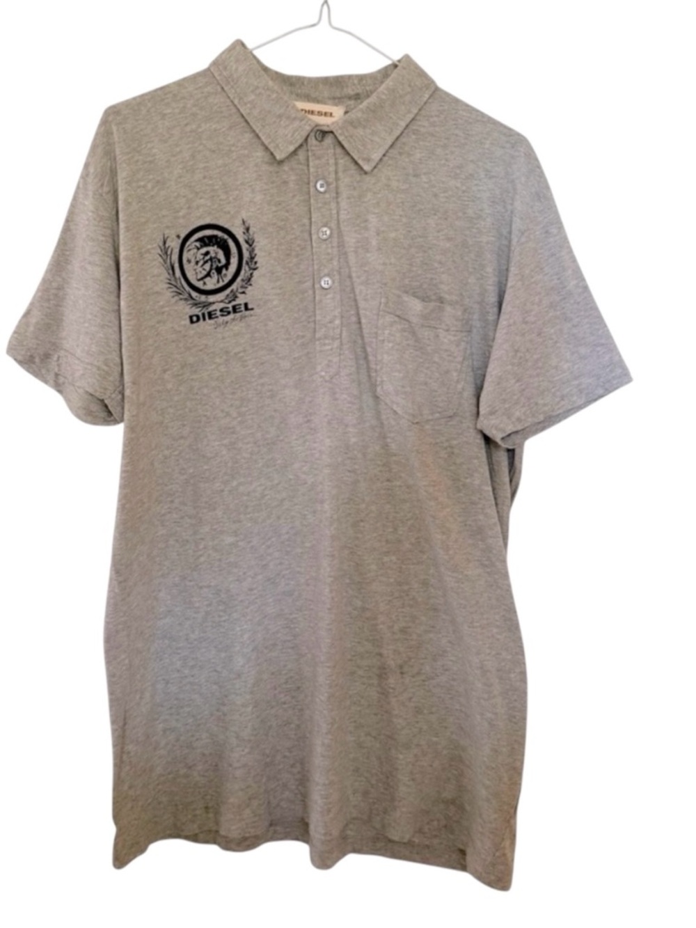 Diesel Polo Shirt Men’s XXL 2XL Grey Short Sleeves